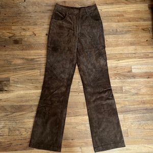 DKNY Suede Boot-Cut Pant